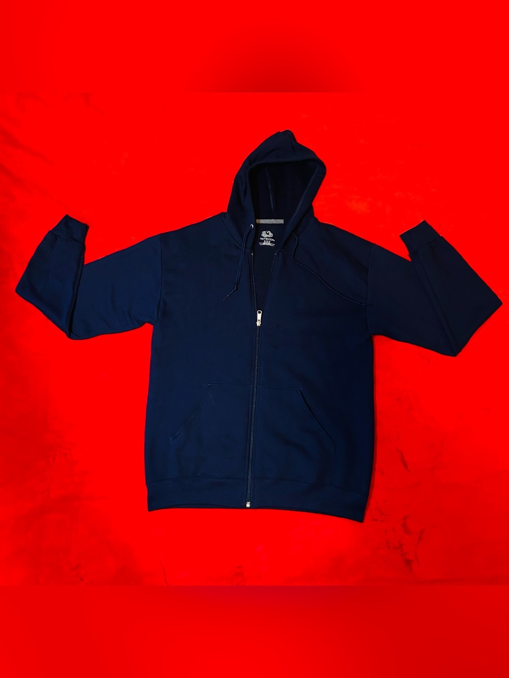 Fruit of the Loom Men's Navy Full-Zip Hoodie Jacket
